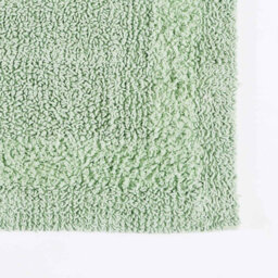 Homescapes Luxury Reversible Cotton Bath Mat Set - Sage Green - thumbnail 4