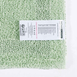 Homescapes Luxury Reversible Cotton Bath Mat Set - Sage Green - thumbnail 5