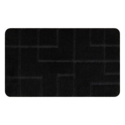 RugsX Bathroom Rug Supreme Lines, Non-Slip, Soft - Black  60X100 Cm - thumbnail 4