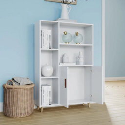 Tall Wooden Sideboard Storage Cabinet With 2 Doors - thumbnail 4