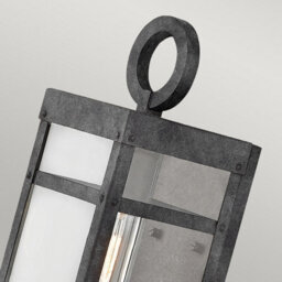 Luminosa Lighting Luminosa Hinkley Porter Outdoor Wall Lantern Aged Zinc, Ip44 - thumbnail 2