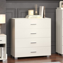 Core Products 4 Drawer White Gloss Chest Of Drawers, H84.0Cm X W80.0Cm X D40.0Cm - thumbnail 7