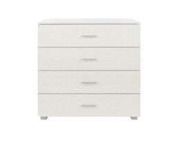 Core Products 4 Drawer White Gloss Chest Of Drawers, H84.0Cm X W80.0Cm X D40.0Cm - thumbnail 4