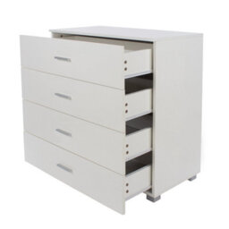 Core Products 4 Drawer White Gloss Chest Of Drawers, H84.0Cm X W80.0Cm X D40.0Cm - thumbnail 2
