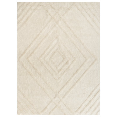 Beliani Kids Rug Ziro Light Beige 160 X 230 Cm Cotton - image 1