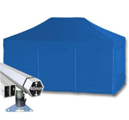 Crocodile Trading 3M X 4.5M Extreme 40 Commercial Instant Shelter Pop Up Gazebos Frame, Canopy & Sides - Royal Blue - thumbnail 1