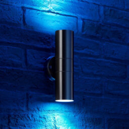 Auraglow Stainless Steel Double Up & Down Outdoor Wall Light - Colour Changing - 4 Pack - thumbnail 2