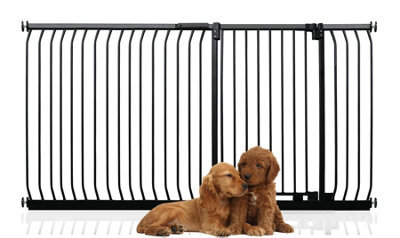Bettacare Extra Tall Elite Dog Gate, 189Cm - 198Cm, Matt Black, Extra Tall 96.8Cm In Height, Pressure Fit Pet Gate - image 1