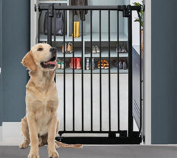 Bettacare Extra Tall Elite Dog Gate, 189Cm - 198Cm, Matt Black, Extra Tall 96.8Cm In Height, Pressure Fit Pet Gate - thumbnail 2