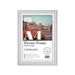 A4 White Ornate Picture Frame (29.7 X 21Cm) Poster, Photo, Artwork, Gallery Wall Or Print - thumbnail 1