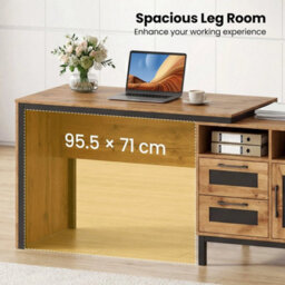 180Cm Executive Desk Large Wooden Computer Table With Open Compartments - thumbnail 5