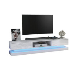 Tv Unit 180Cm Sideboard Cabinet Cupboard Tv Stand Living Room High Gloss Doors - White - thumbnail 4