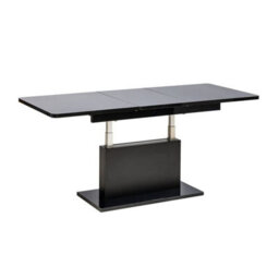 Opti Extendable Table With Adjustable Height For Modern Interiors Black Gloss - thumbnail 4