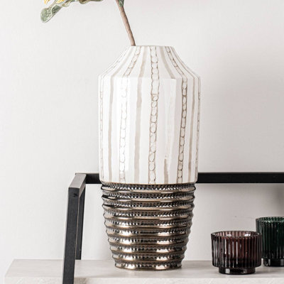 Vanity Living 40.5Cm Light Brown And Textured Bronze Ceramic Vase For Home Décor - image 1