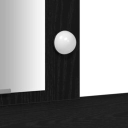 Walplus Dressing Table With Led Lights Black Oak 102X33X135 Cm - thumbnail 8