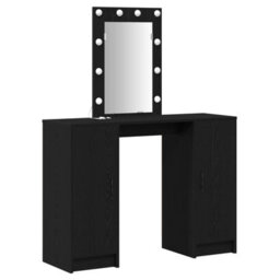 Walplus Dressing Table With Led Lights Black Oak 102X33X135 Cm - thumbnail 2