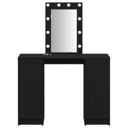 Walplus Dressing Table With Led Lights Black Oak 102X33X135 Cm - thumbnail 5