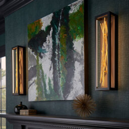 Luminosa Lighting Luminosa Hinkley Styx Integrated Led Wall Lamp Black & Golded Gold, 3000K - thumbnail 5