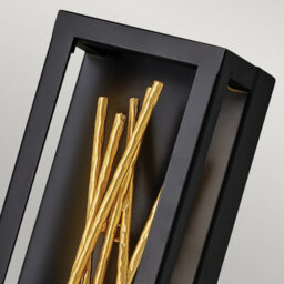 Luminosa Lighting Luminosa Hinkley Styx Integrated Led Wall Lamp Black & Golded Gold, 3000K - thumbnail 2