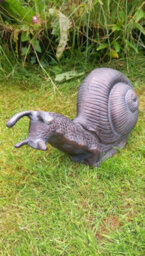 Inspirational Gifting Giant Garden Snail Garden Ornament Sculpture In An Antique Bronze Finish - thumbnail 3