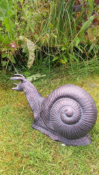Inspirational Gifting Giant Garden Snail Garden Ornament Sculpture In An Antique Bronze Finish - thumbnail 5