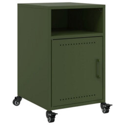 Berkfield Bedside Cabinets 2 Pcs Olive Green 36X39X59 Cm Steel - thumbnail 6