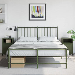 Berkfield Bedside Cabinets 2 Pcs Olive Green 36X39X59 Cm Steel - thumbnail 3