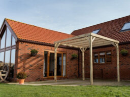 Arbor Garden Solutions Box Pergola, Wooden Diy Kit , 3M X 3M (Rustic Brown Finish) - thumbnail 5