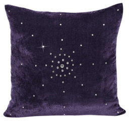 Intimates Premium Velvet Soft Touch Cushion, Home Decor Sofa Cushion In Modern Chic Colours With Durable Zip Closure - Plum