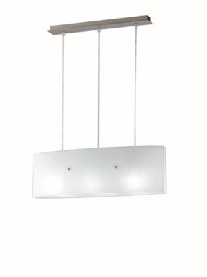 Luminosa Lighting Luminosa Amsterdam 3 Light Straight Bar Pendant Ceiling Light White 63X20Cm - image 1
