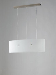 Luminosa Lighting Luminosa Amsterdam 3 Light Straight Bar Pendant Ceiling Light White 63X20Cm - thumbnail 2