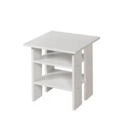 White 3 Tier Wooden Side End Table Living Room Nightstand Furniture - thumbnail 6