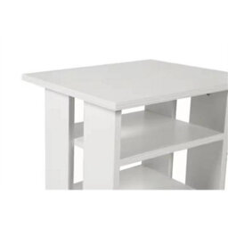 White 3 Tier Wooden Side End Table Living Room Nightstand Furniture - thumbnail 3