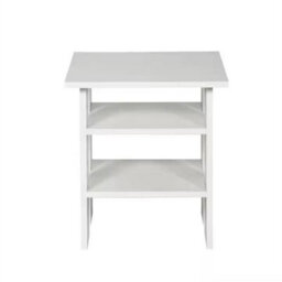 White 3 Tier Wooden Side End Table Living Room Nightstand Furniture - thumbnail 4