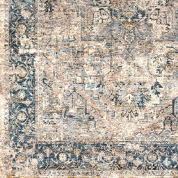 Livabliss Mirabel-Vintage Brown Blue Traditional Boho Fringe Living Dining Bedroom Rug 152 X 225 Cm Easy Care, Non Shedding - thumbnail 7