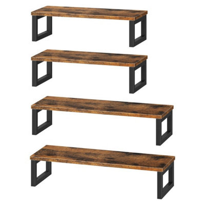 Set Of 4 Wall Mount Floating Storage Shelves - image 1