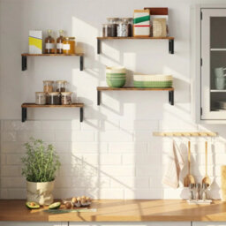 Set Of 4 Wall Mount Floating Storage Shelves - thumbnail 3