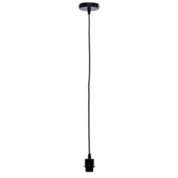 First Choice Lighting Set Of 2 Cassidy - Black Ceiling Pendant Flex Kits Easy Fit Shades - thumbnail 2