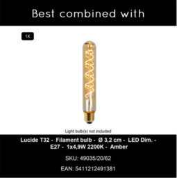 Lucide Rollo Pendant Light - 1Xe27 - Terracotta - thumbnail 8