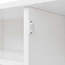 Btm Tall Kitchen Cabinet With Adjustable Shelves, Wine Rack, 4 Doors And 2 Drawers, Sideboard, White Or Black - thumbnail 6