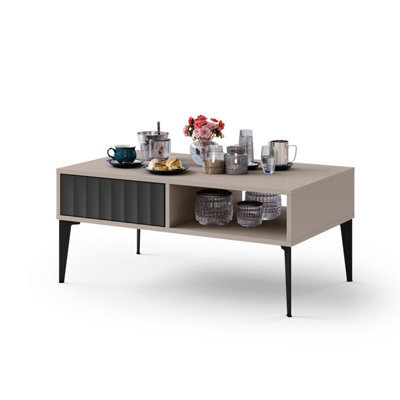 Heze Furniture Rimini Premium Coffee Table With Storage & Drawer - image 1