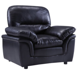 Furniture Instore Verona Black  Leather Armchair
