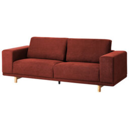 Beliani Sofa 3 Seater Nivala Fabric Red - thumbnail 4