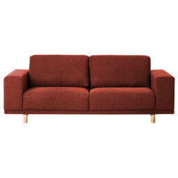 Beliani Sofa 3 Seater Nivala Fabric Red - thumbnail 1