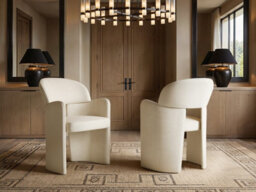 Solace+Co Varm And Estella Black Dining Table With Velvet Chairs, Table And 4 Chairs, Beige - thumbnail 2
