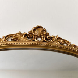 Melody Maison Antique Gold Ornate Arch Overmantle Mirror 88Cm X 100Cm - thumbnail 4