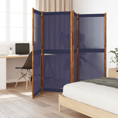 Walplus 4-Panel Room Divider Dark Blue 280X180 Cm - image 1