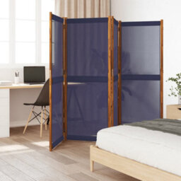 Walplus 4-Panel Room Divider Dark Blue 280X180 Cm - thumbnail 1