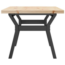 Berkfield Coffee Table Y-Frame 80X50X40.5 Cm Solid Wood Pine And Steel - thumbnail 5