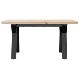 Berkfield Coffee Table Y-Frame 80X50X40.5 Cm Solid Wood Pine And Steel - thumbnail 4